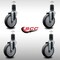 Service Caster 5'' SS Thermoplastic Rubber Wheel Swivel 1-5/8'' Expanding Stem Caster Set, 4PK SCC-SSEX20S514-TPRB-158-4 - alternate 2